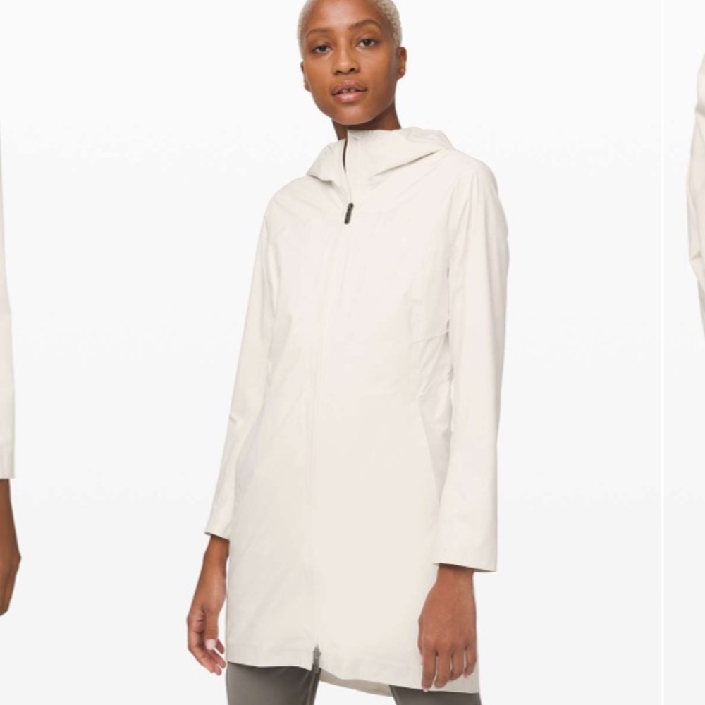 Lululemon Rain Rebel Jacket Light Ivory 12
